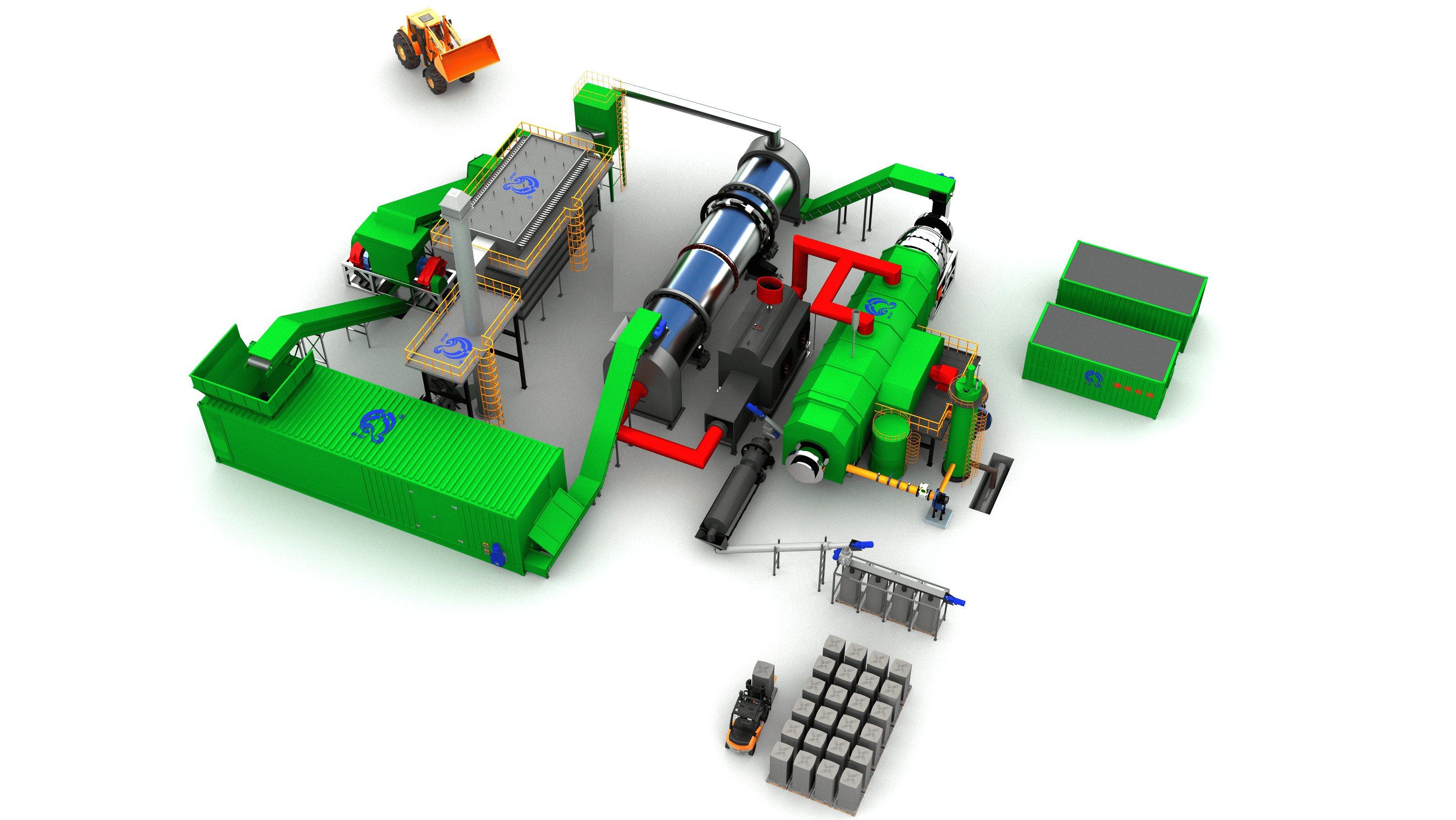 Biomass Pyrolysis Waste Heat Supply Steam System